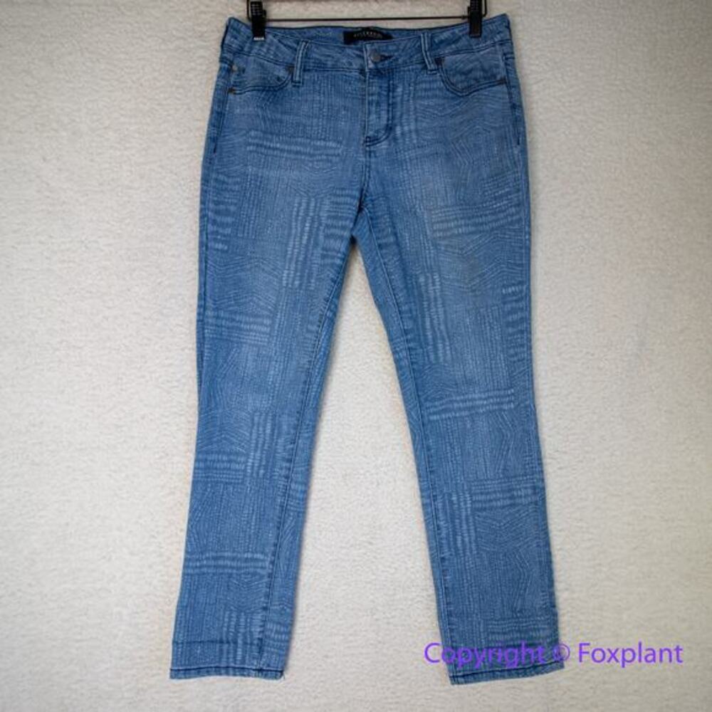 Stitch Fix Liverpool jeans with‎ cute pattern, women size 8
